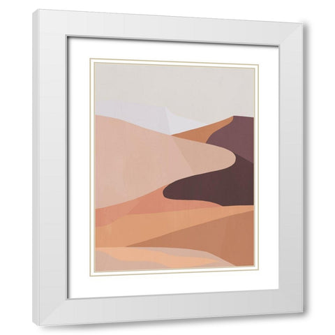 Desert Dunes I White Modern Wood Framed Art Print with Double Matting by Warren, Annie