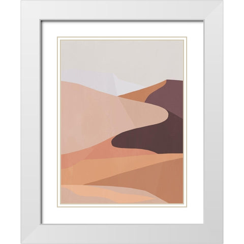 Desert Dunes I White Modern Wood Framed Art Print with Double Matting by Warren, Annie