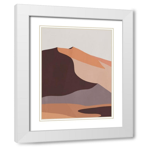 Desert Dunes II White Modern Wood Framed Art Print with Double Matting by Warren, Annie