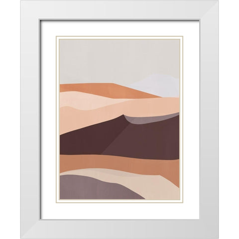 Desert Dunes III White Modern Wood Framed Art Print with Double Matting by Warren, Annie
