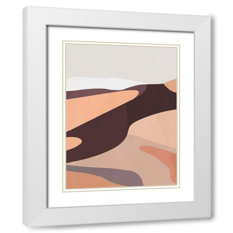 Desert Dunes IV White Modern Wood Framed Art Print with Double Matting by Warren, Annie
