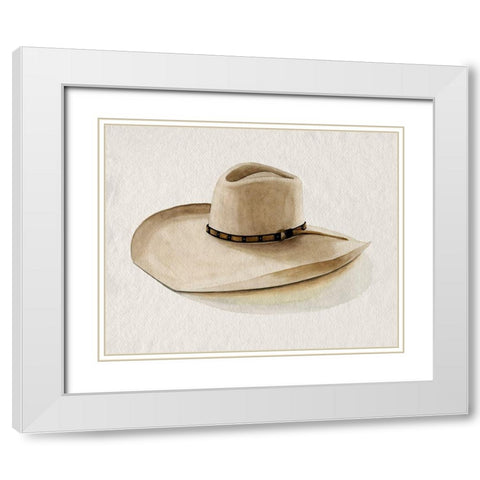 Cowboy Hat I White Modern Wood Framed Art Print with Double Matting by Popp, Grace