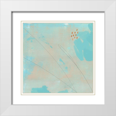 Spring Abstract I White Modern Wood Framed Art Print with Double Matting by Green, Jacob