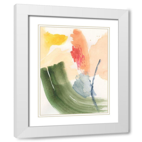 Garden Palette I White Modern Wood Framed Art Print with Double Matting by Barnes, Victoria