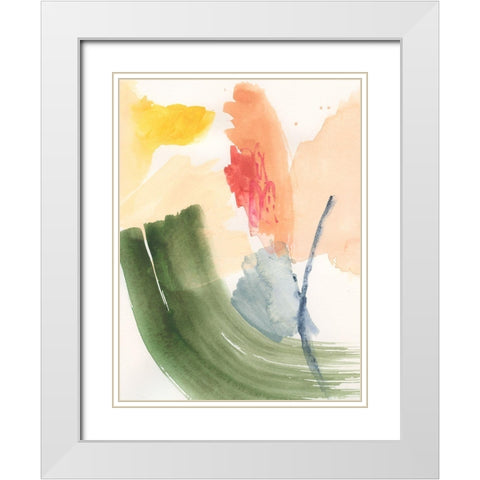 Garden Palette I White Modern Wood Framed Art Print with Double Matting by Barnes, Victoria