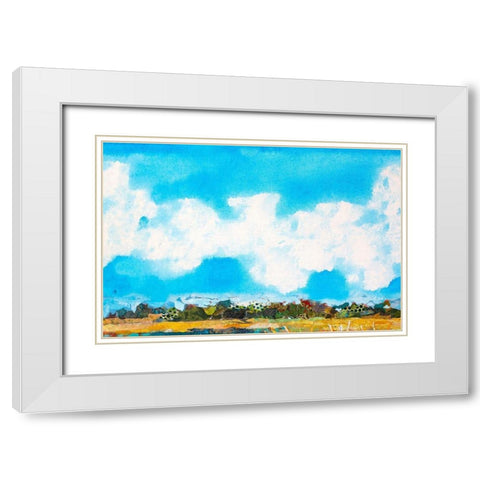 Skys the Limit I White Modern Wood Framed Art Print with Double Matting by St. Hilaire, Elizabeth