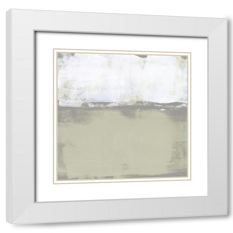 The Subtlest Horizon I White Modern Wood Framed Art Print with Double Matting by Goldberger, Jennifer