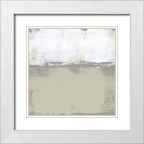 The Subtlest Horizon I White Modern Wood Framed Art Print with Double Matting by Goldberger, Jennifer