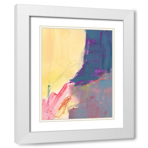 Flim Flam I White Modern Wood Framed Art Print with Double Matting by Barnes, Victoria