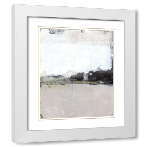 Shadow Horizon I White Modern Wood Framed Art Print with Double Matting by Goldberger, Jennifer