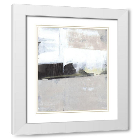 Shadow Horizon II White Modern Wood Framed Art Print with Double Matting by Goldberger, Jennifer