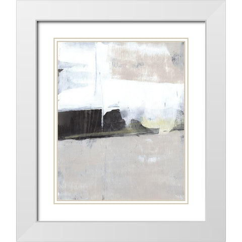 Shadow Horizon II White Modern Wood Framed Art Print with Double Matting by Goldberger, Jennifer