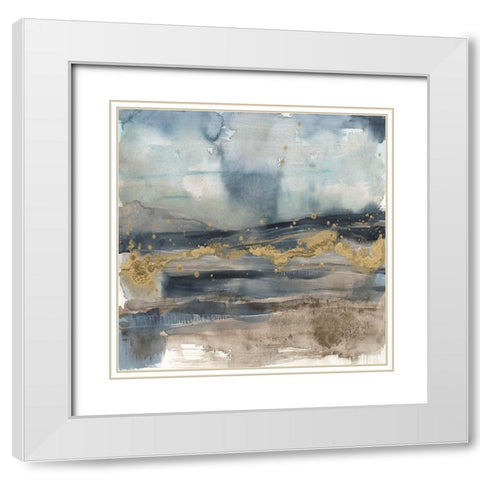 Golden Light on the Horizon I White Modern Wood Framed Art Print with Double Matting by Goldberger, Jennifer