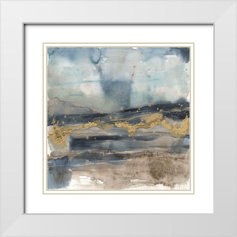 Golden Light on the Horizon I White Modern Wood Framed Art Print with Double Matting by Goldberger, Jennifer