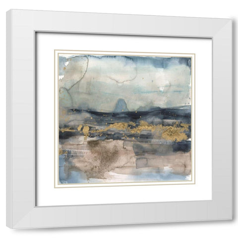 Golden Light on the Horizon II White Modern Wood Framed Art Print with Double Matting by Goldberger, Jennifer