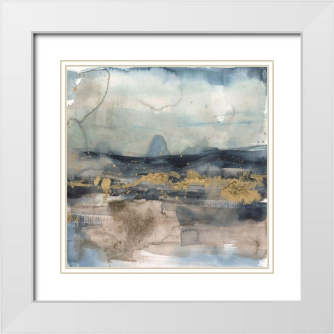 Golden Light on the Horizon II White Modern Wood Framed Art Print with Double Matting by Goldberger, Jennifer