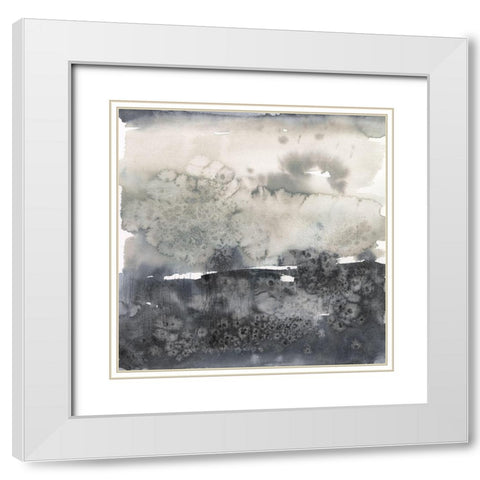 Salted Horizon I White Modern Wood Framed Art Print with Double Matting by Goldberger, Jennifer