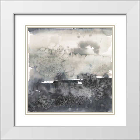 Salted Horizon I White Modern Wood Framed Art Print with Double Matting by Goldberger, Jennifer