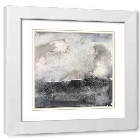 Salted Horizon II White Modern Wood Framed Art Print with Double Matting by Goldberger, Jennifer