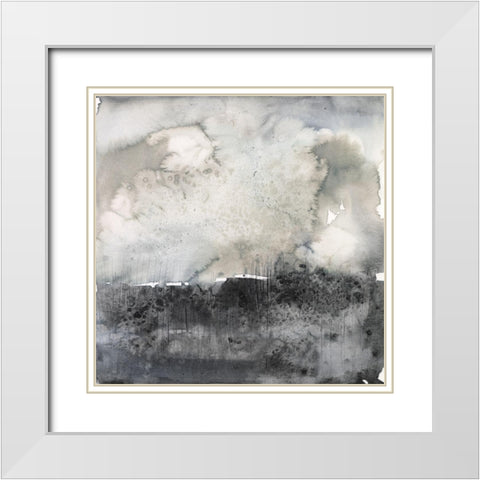 Salted Horizon II White Modern Wood Framed Art Print with Double Matting by Goldberger, Jennifer