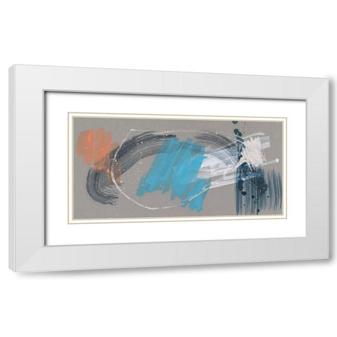 Whimsical Marks II White Modern Wood Framed Art Print with Double Matting by Goldberger, Jennifer