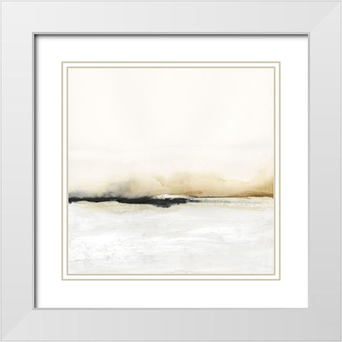 Floating Cinder I White Modern Wood Framed Art Print with Double Matting by Barnes, Victoria