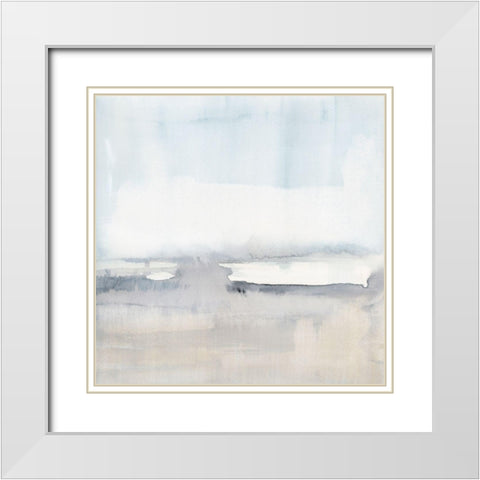 Airy Horizon I White Modern Wood Framed Art Print with Double Matting by Barnes, Victoria
