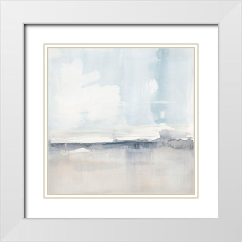 Airy Horizon II White Modern Wood Framed Art Print with Double Matting by Barnes, Victoria