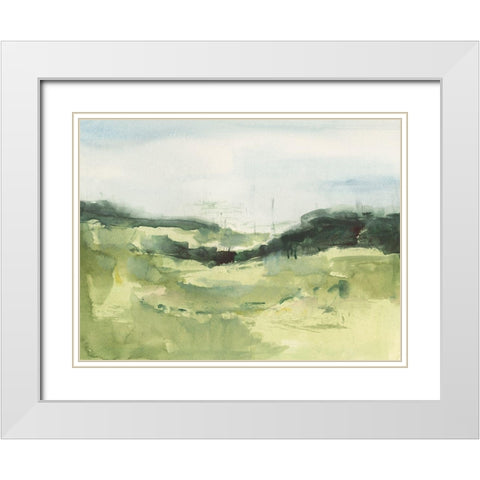 Hill Scramble I White Modern Wood Framed Art Print with Double Matting by Barnes, Victoria