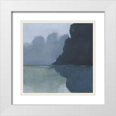 Misty Pass II White Modern Wood Framed Art Print with Double Matting by Barnes, Victoria