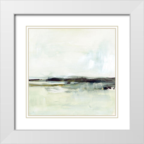 Sage Skies II White Modern Wood Framed Art Print with Double Matting by Barnes, Victoria
