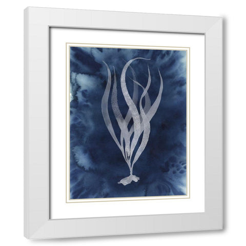 Midnight Kelp I White Modern Wood Framed Art Print with Double Matting by Popp, Grace