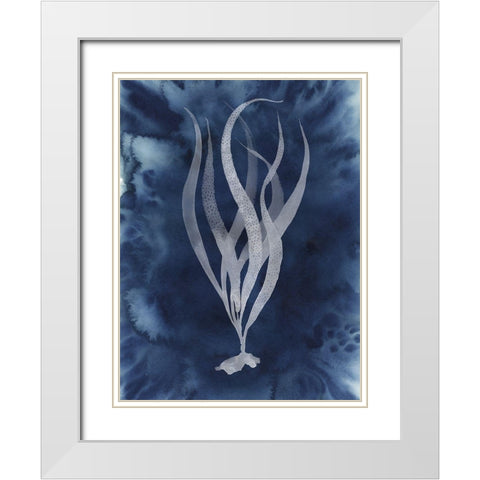 Midnight Kelp I White Modern Wood Framed Art Print with Double Matting by Popp, Grace