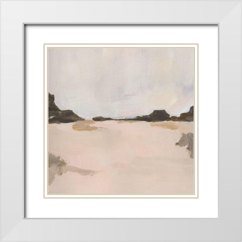 Misty Horizon Line II White Modern Wood Framed Art Print with Double Matting by Green, Jacob