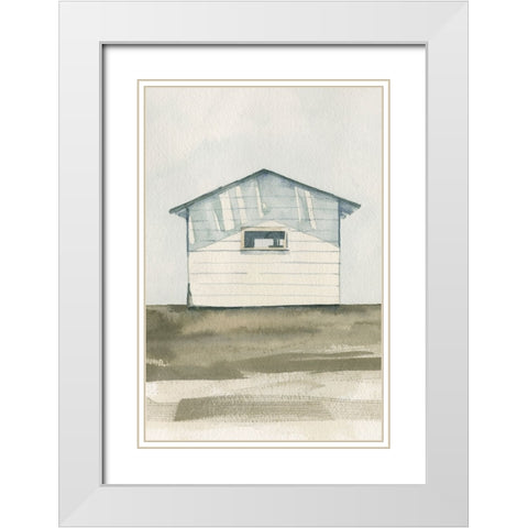Farmhouse Shed I White Modern Wood Framed Art Print with Double Matting by Caroline, Emma