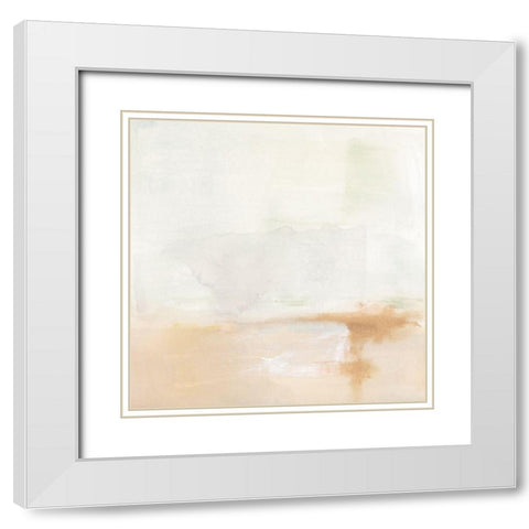 Smudged Horizon II White Modern Wood Framed Art Print with Double Matting by Barnes, Victoria