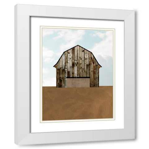 A Barns Portrait I White Modern Wood Framed Art Print with Double Matting by Wang, Melissa