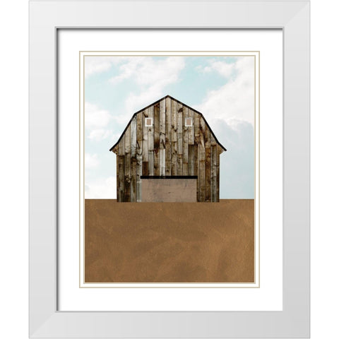 A Barns Portrait I White Modern Wood Framed Art Print with Double Matting by Wang, Melissa