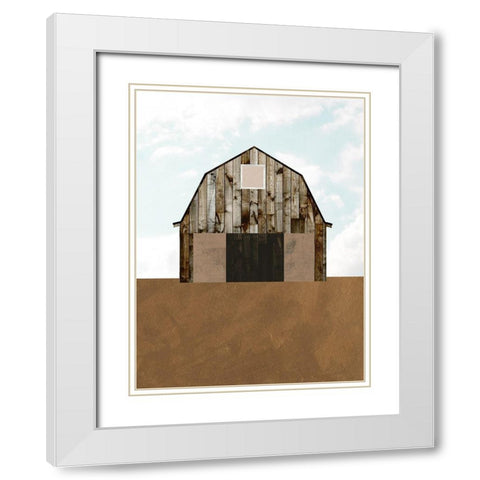 A Barns Portrait II White Modern Wood Framed Art Print with Double Matting by Wang, Melissa