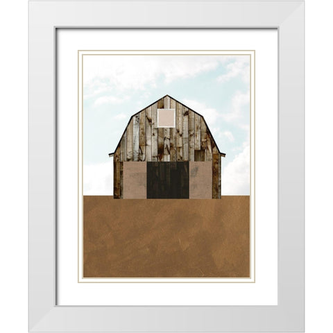 A Barns Portrait II White Modern Wood Framed Art Print with Double Matting by Wang, Melissa