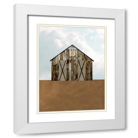 A Barns Portrait III White Modern Wood Framed Art Print with Double Matting by Wang, Melissa