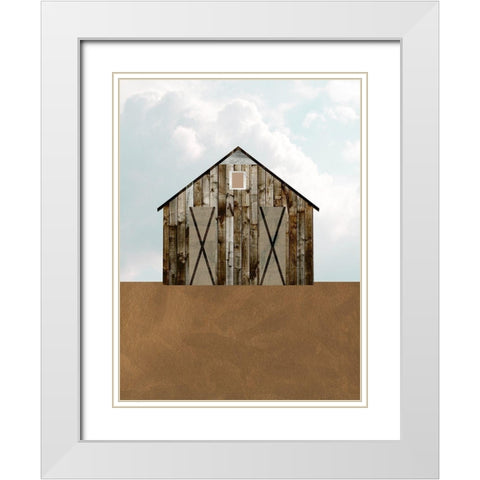 A Barns Portrait III White Modern Wood Framed Art Print with Double Matting by Wang, Melissa