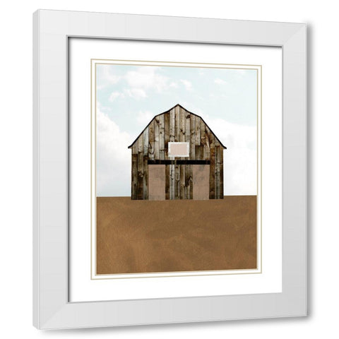 A Barns Portrait IV White Modern Wood Framed Art Print with Double Matting by Wang, Melissa