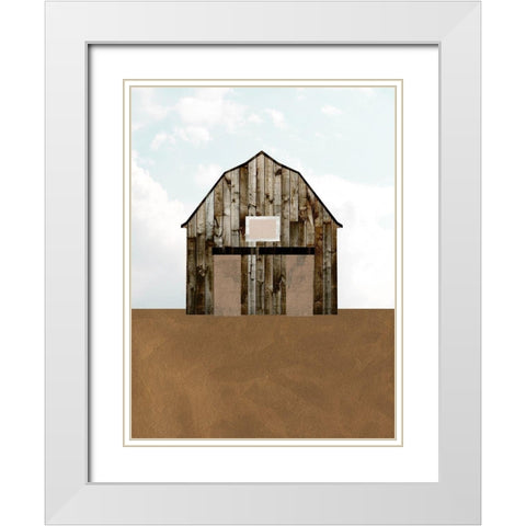A Barns Portrait IV White Modern Wood Framed Art Print with Double Matting by Wang, Melissa
