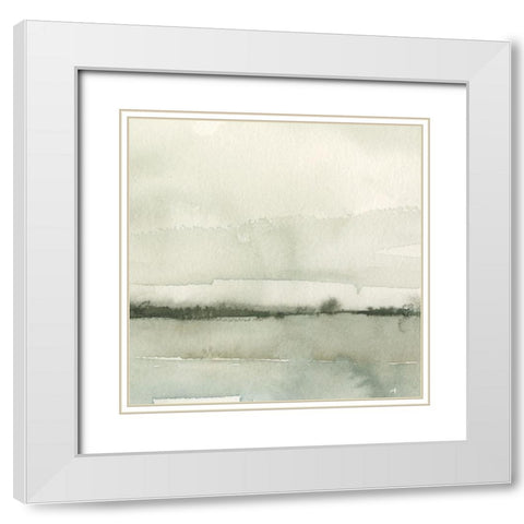 Winter Reflections I White Modern Wood Framed Art Print with Double Matting by Caroline, Emma