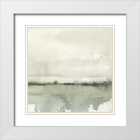 Winter Reflections II White Modern Wood Framed Art Print with Double Matting by Caroline, Emma