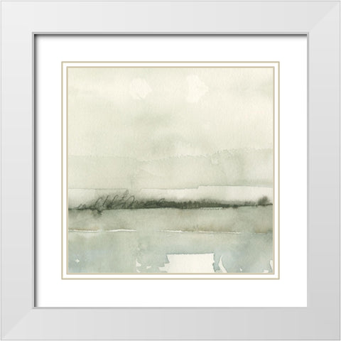 Winter Reflections III White Modern Wood Framed Art Print with Double Matting by Caroline, Emma