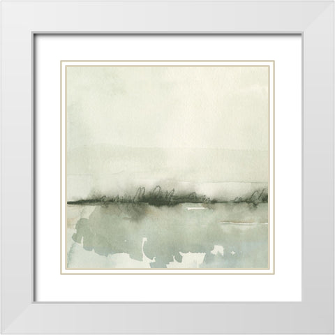 Winter Reflections IV White Modern Wood Framed Art Print with Double Matting by Caroline, Emma
