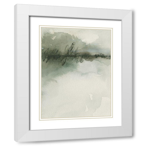 Scripted Landscape II White Modern Wood Framed Art Print with Double Matting by Caroline, Emma
