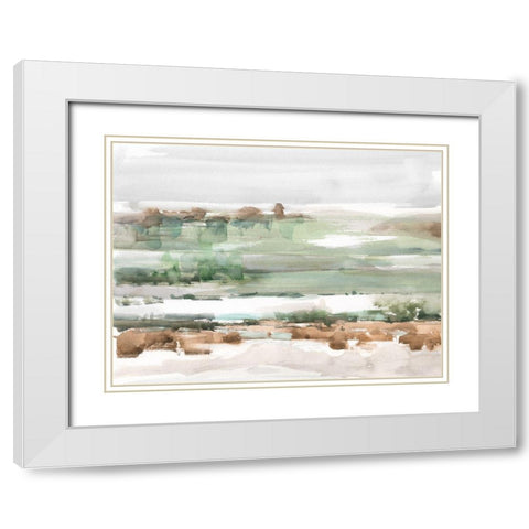 Turquoise and Clay I White Modern Wood Framed Art Print with Double Matting by Harper, Ethan